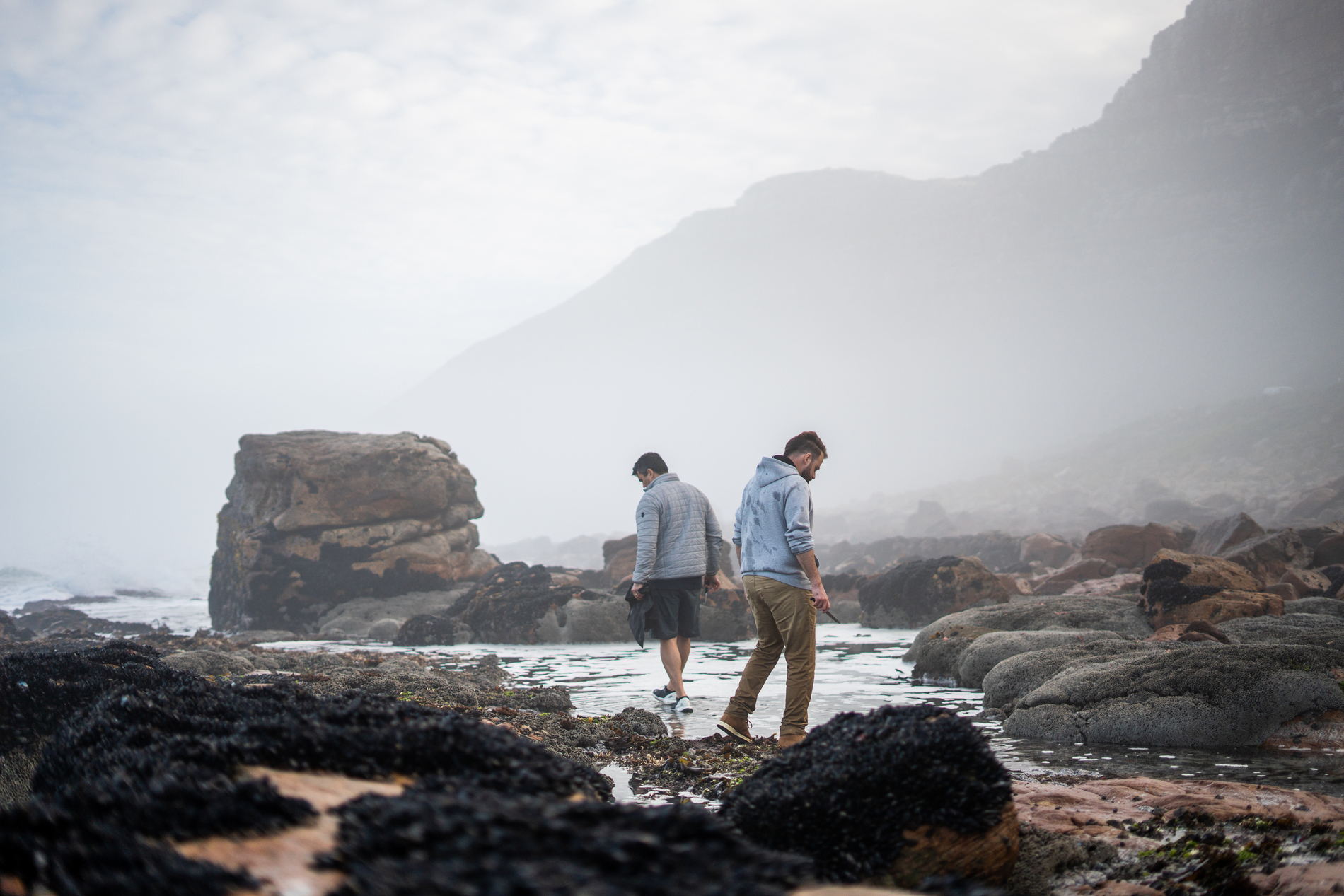 Walking along the beach